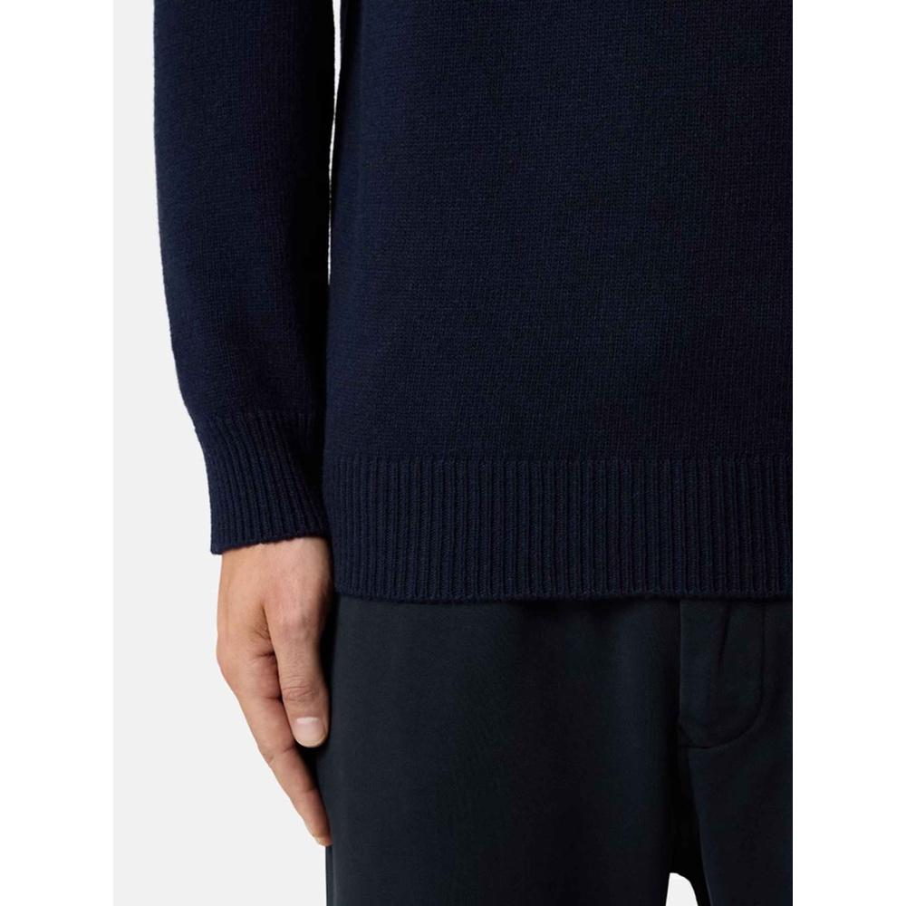 STONE ISLAND Lambswool Crewneck Knit Sweater for Men Black