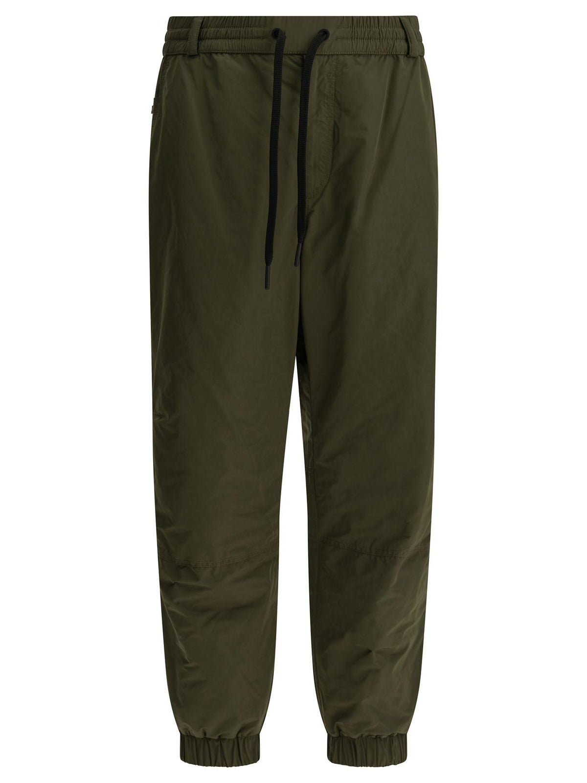 Moncler Black Wool Cropped Pants for Men