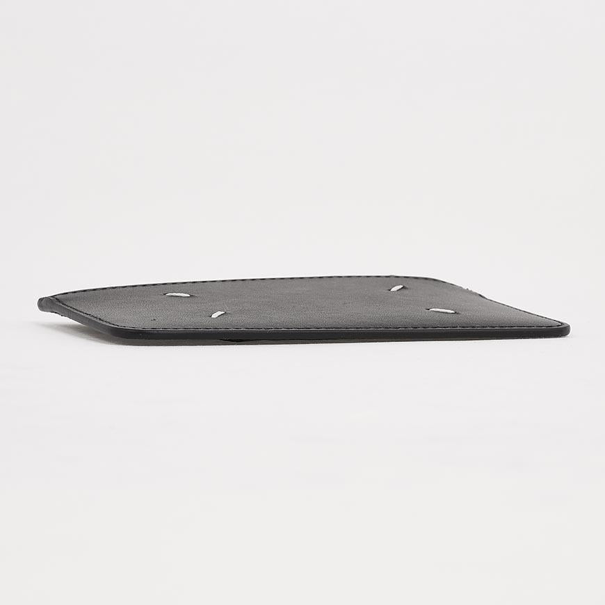 Maison Margiela Unisex Four-Stitch Leather Card Holder Black