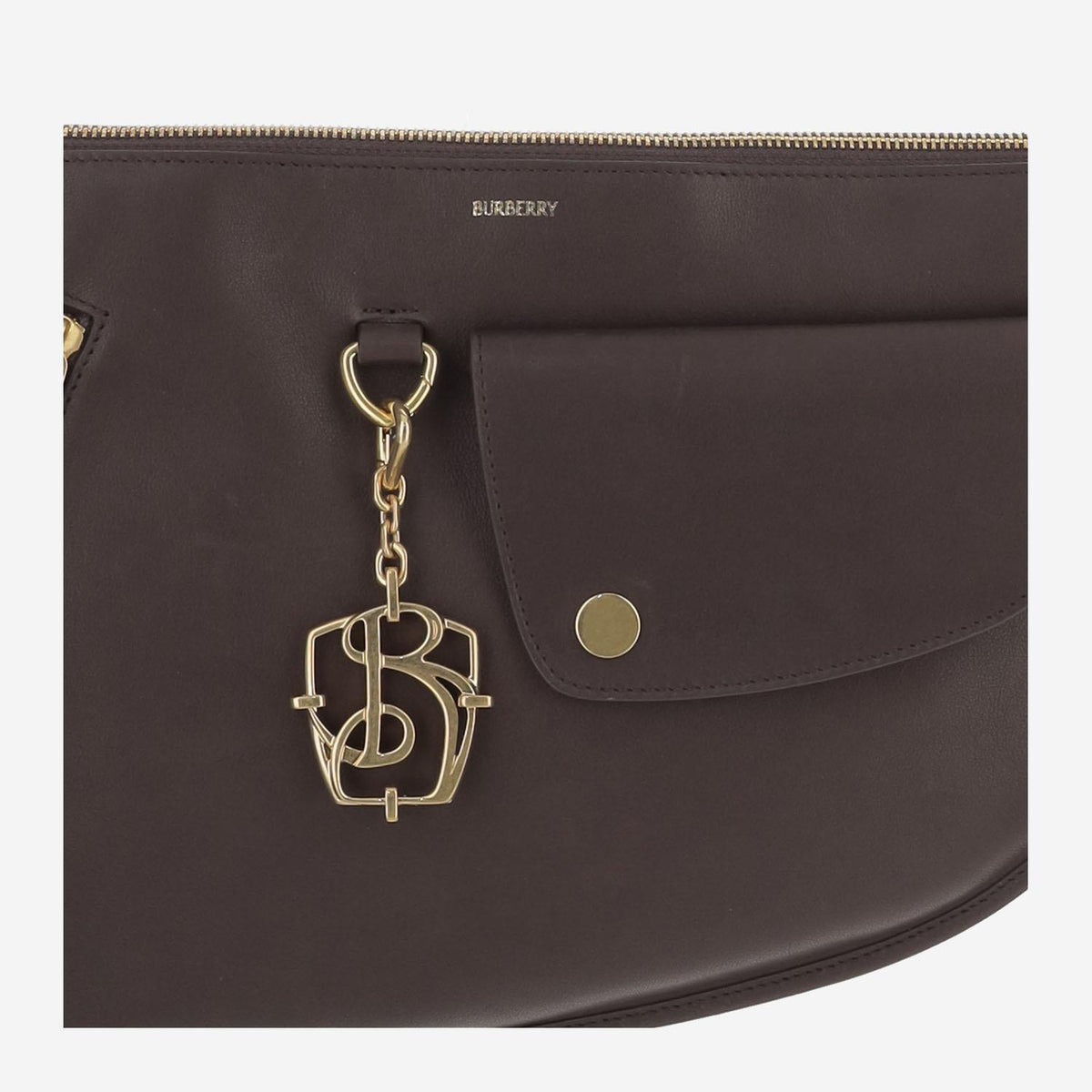 BURBERRY Black Leather Shoulder Bag