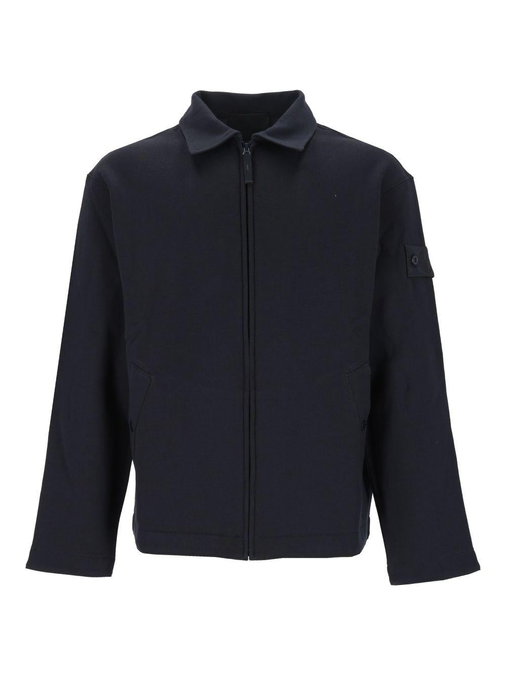 STONE ISLAND Black Nylon Bomber Jacket for Men