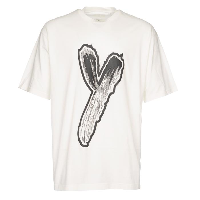 Y-3 Logo GFX Short Sleeve T-Shirt White Men’s