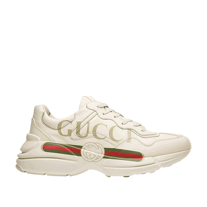 GUCCI Rhyton Leather Low Top Sneakers Men 500877