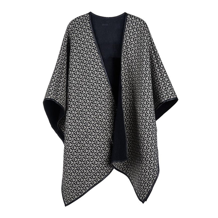 Ferragamo Reversible Gancini Cape Black Women’s Top