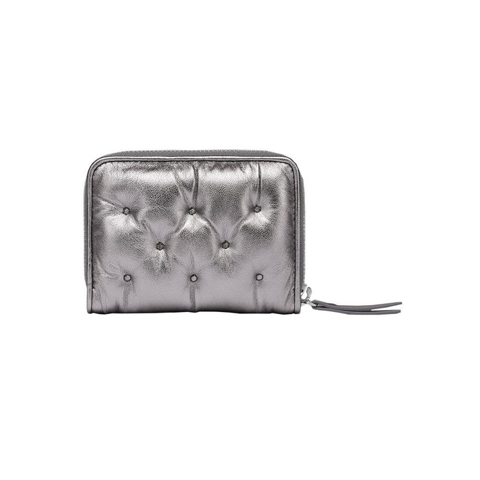 Maison Margiela Glam Slam Silver Leather Coin Bifold Wallet