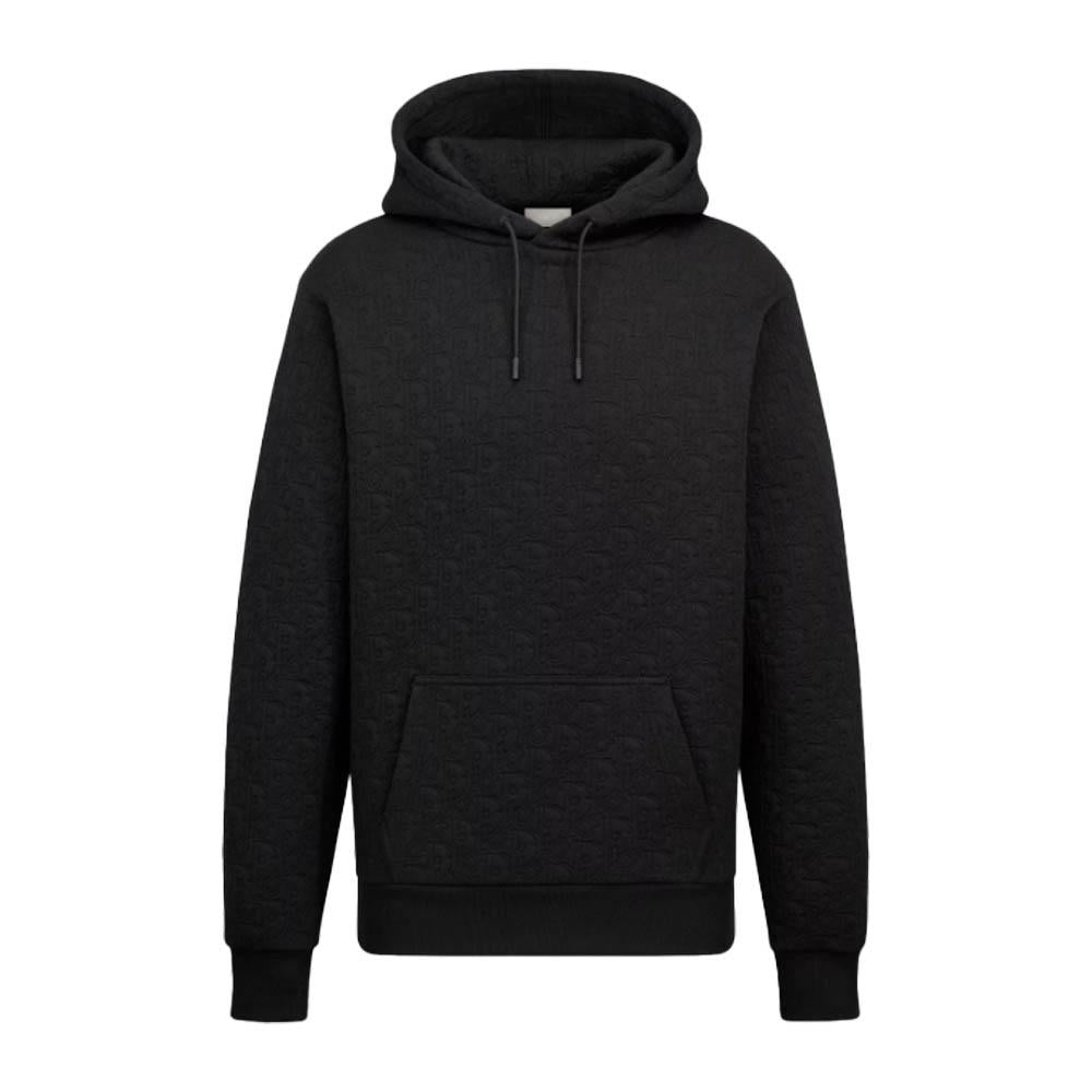 DIOR MEN Oblique Blend Jersey Hoodie Black 513J626A0978900