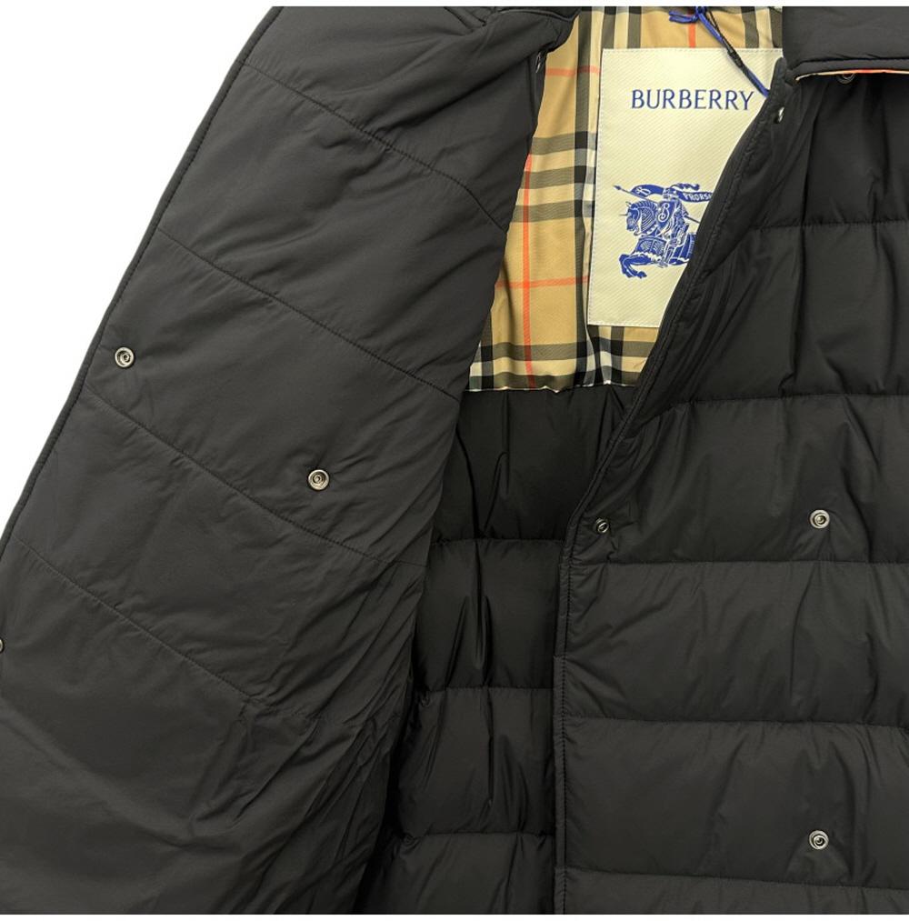 BURBERRY Belted Mid-Length Down Puffer Coat for Women Black