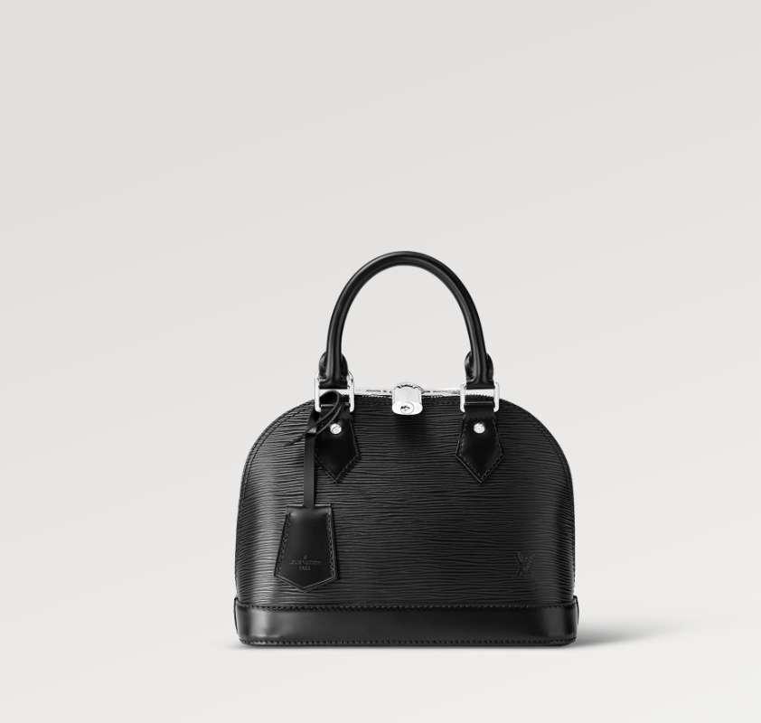 Louis Vuitton Epi Leather Alma BB Tote Bag Black