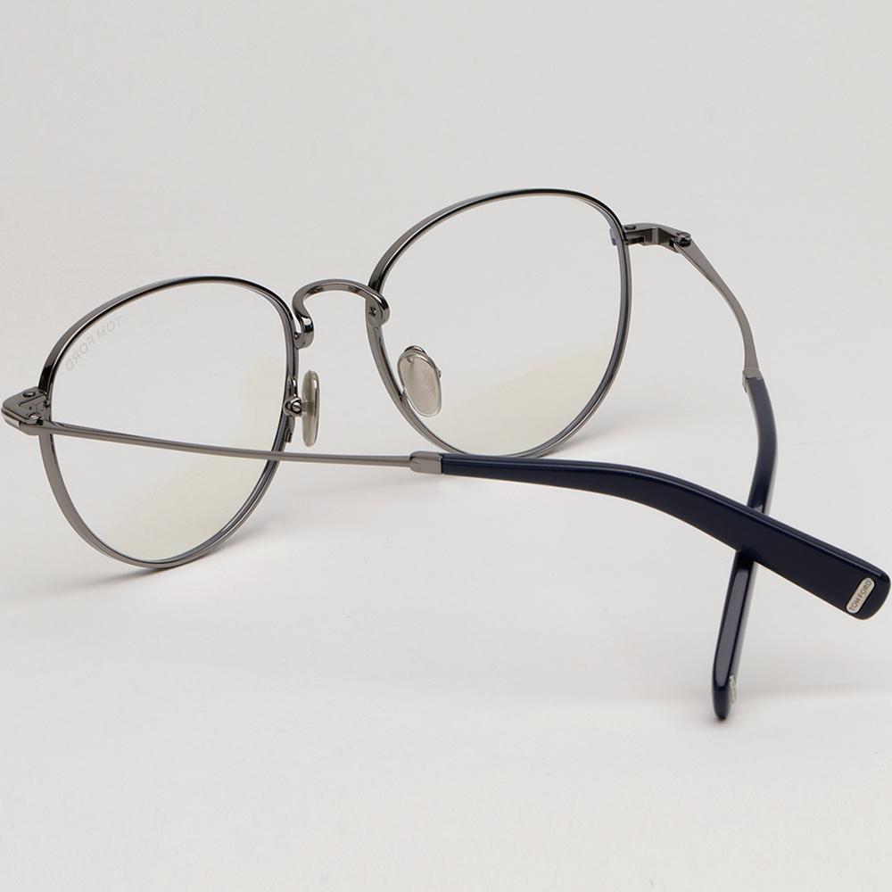 TOM FORD Blue Light Blocking Round Metal Eyeglass Frames 012 TF5749 B 012
