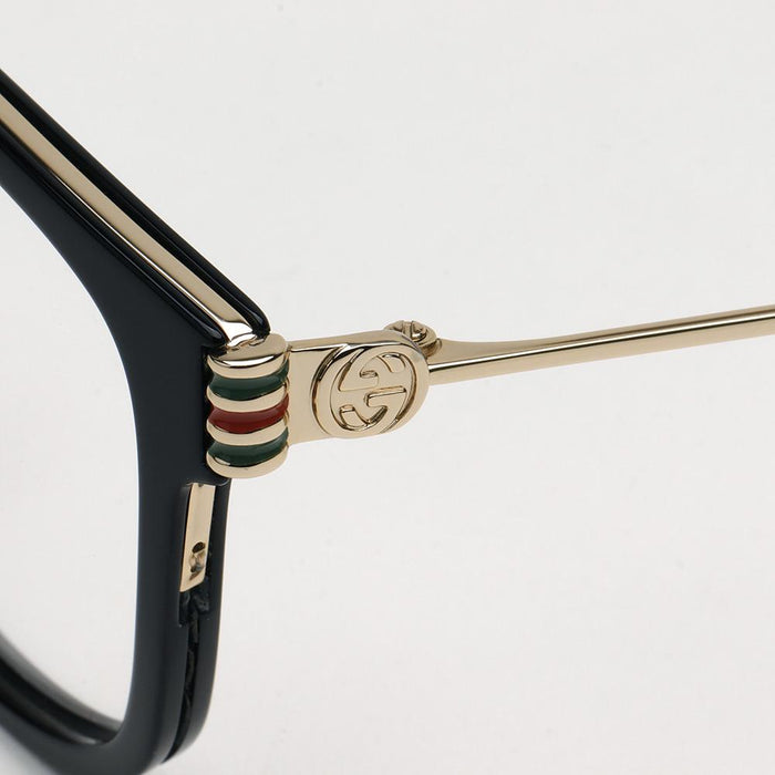 GUCCI Black Acetate Asian Fit Eyeglass Frames Unisex