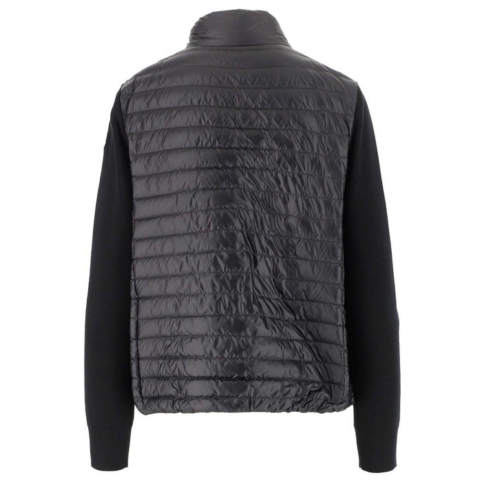 Moncler Logo Knit Mix Puffer Jacket Black Women’s