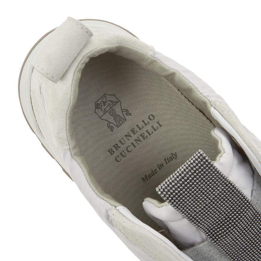 Brunello Cucinelli Women’s Precious Low-Top Sneakers White Leather