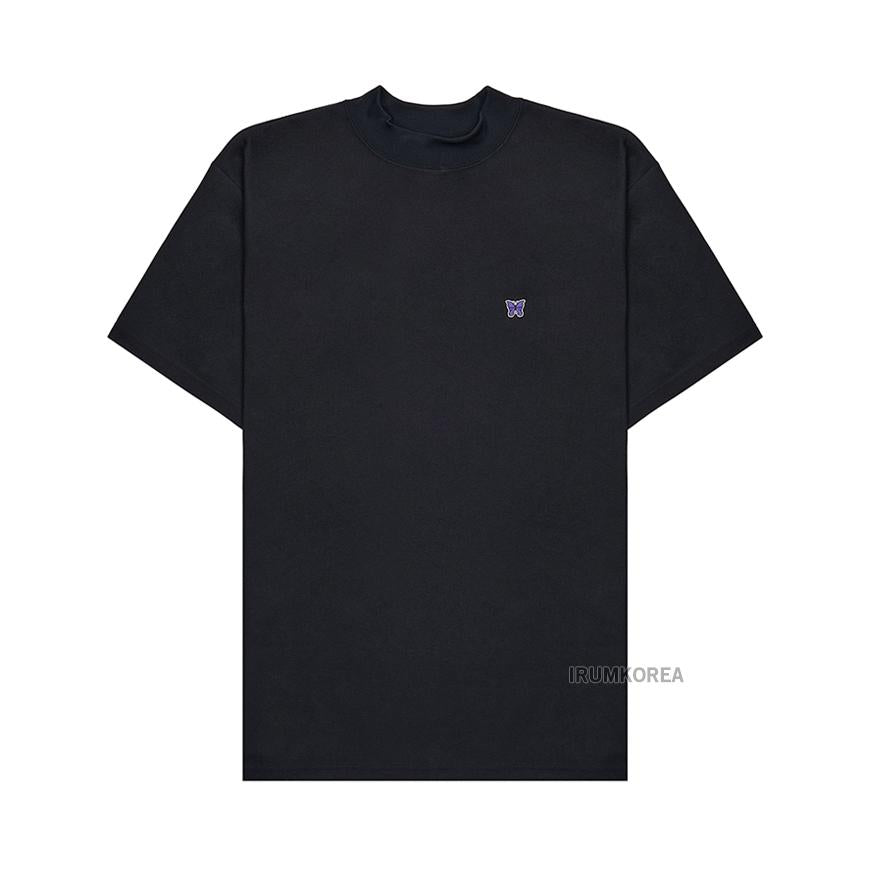 NEEDLES Men’s Mock Neck Poly T-Shirt QV353C BLACK