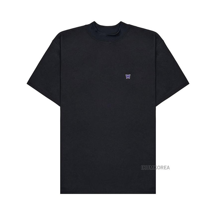 NEEDLES Men’s Mock Neck Poly T-Shirt QV353C BLACK