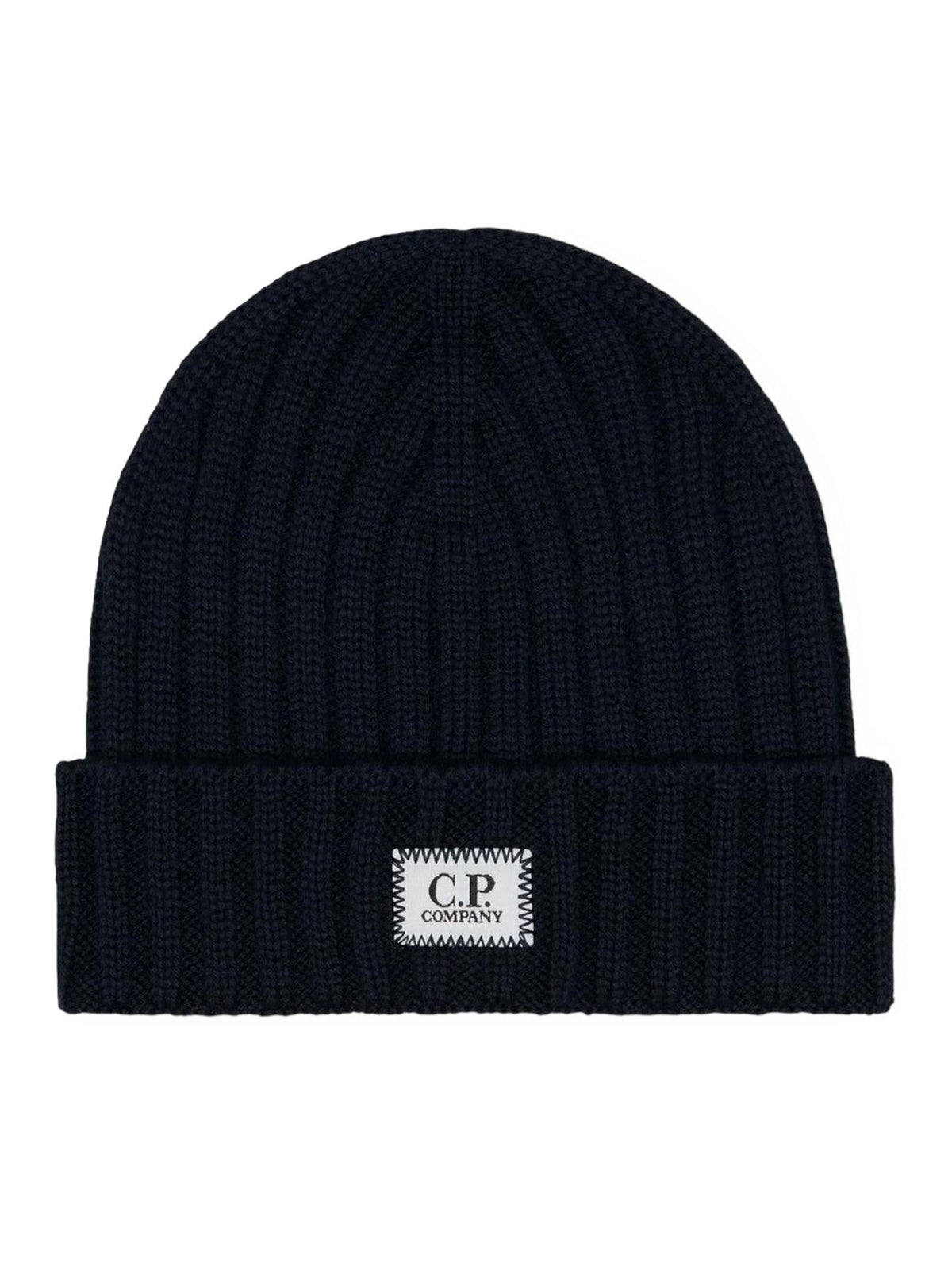 CP Company Black Knit Beanie Hat Men’s Accessory