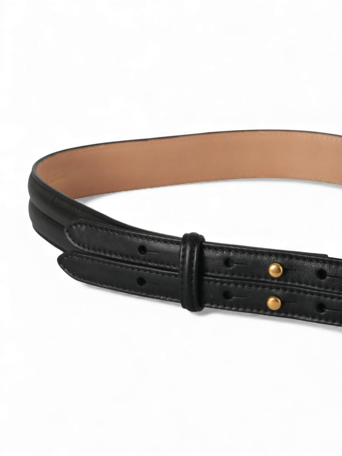 Dries Van Noten Split Leather Belt Black Unisex 242011403199900