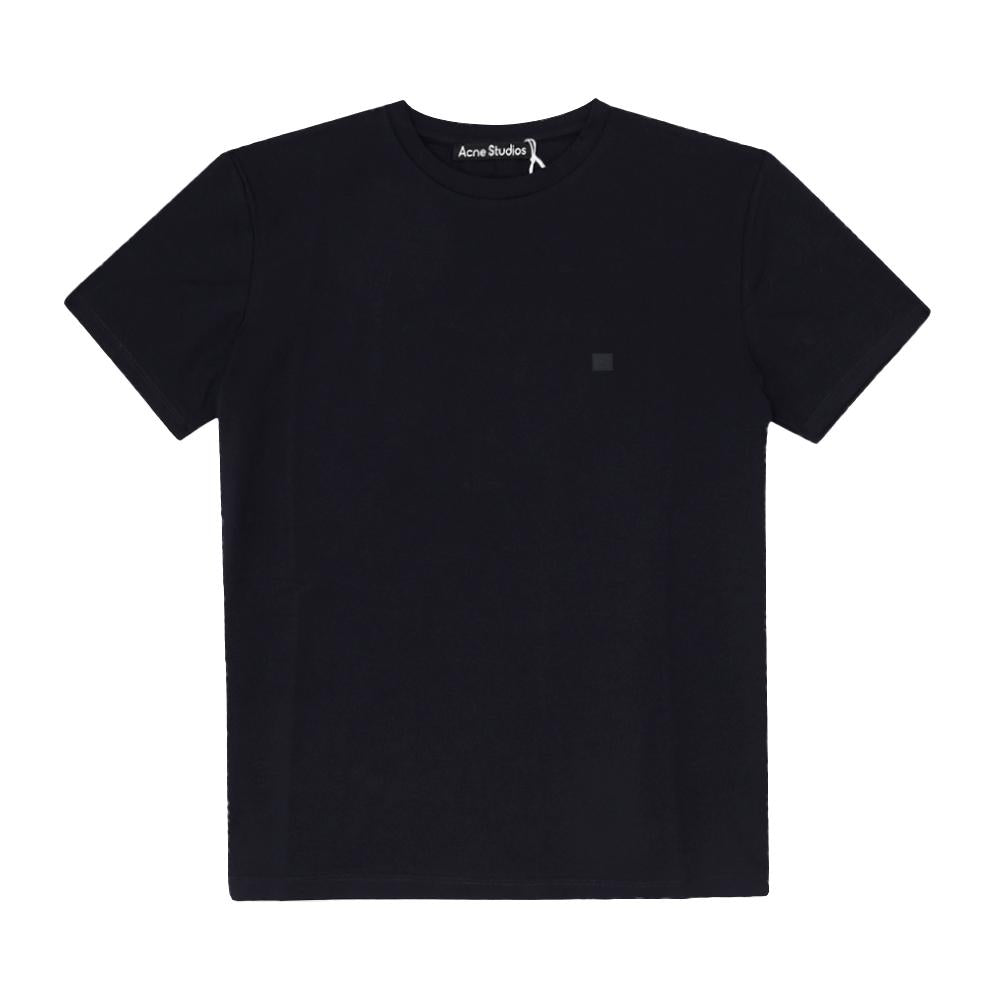 Acne Studios Face Logo Patch Short Sleeve Unisex T-Shirt CL0309 NAVY BLUE