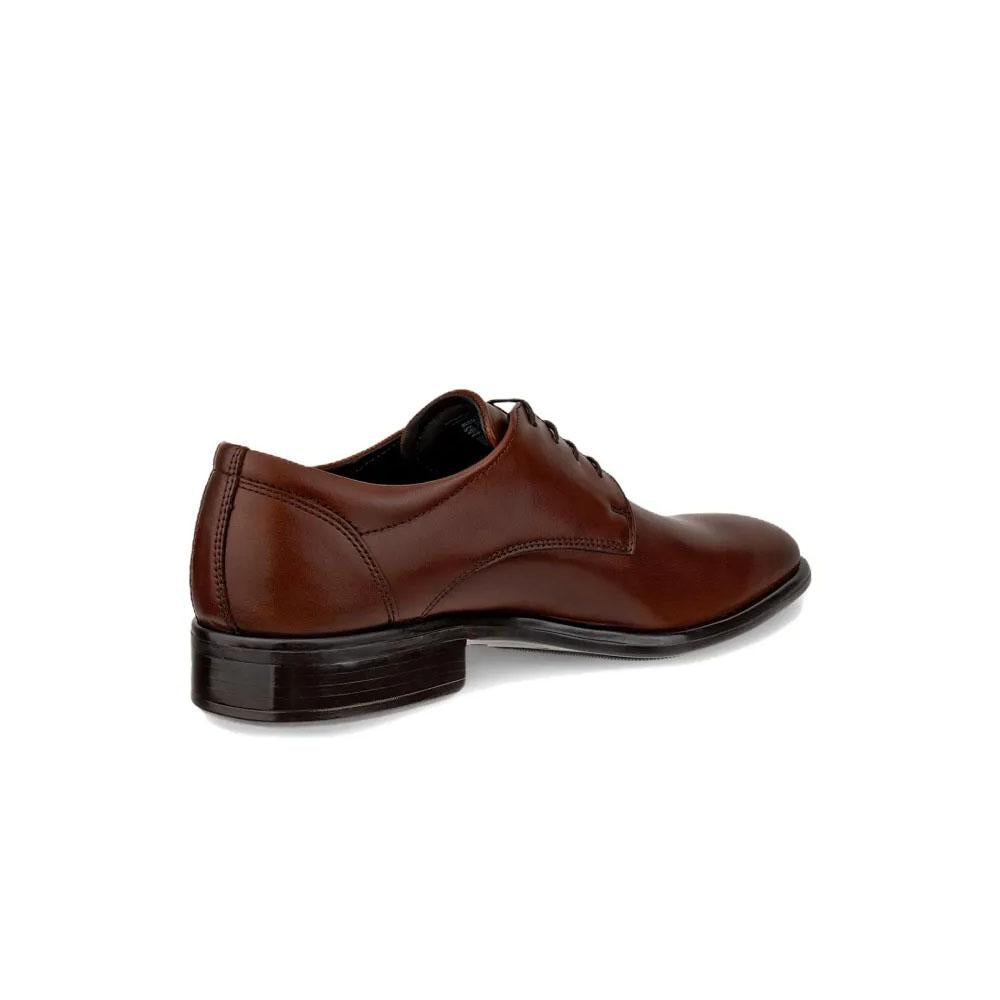 ecco Citytray Brown Leather Oxford Dress Shoes for Men 512734 01053