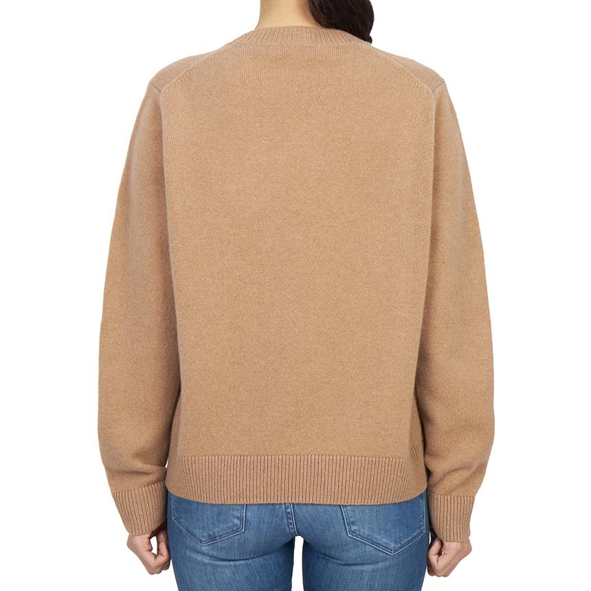Maison Kitsune Baby Fox Wool Crewneck Sweater Ivory Unisex PW00817 KT1006 0054