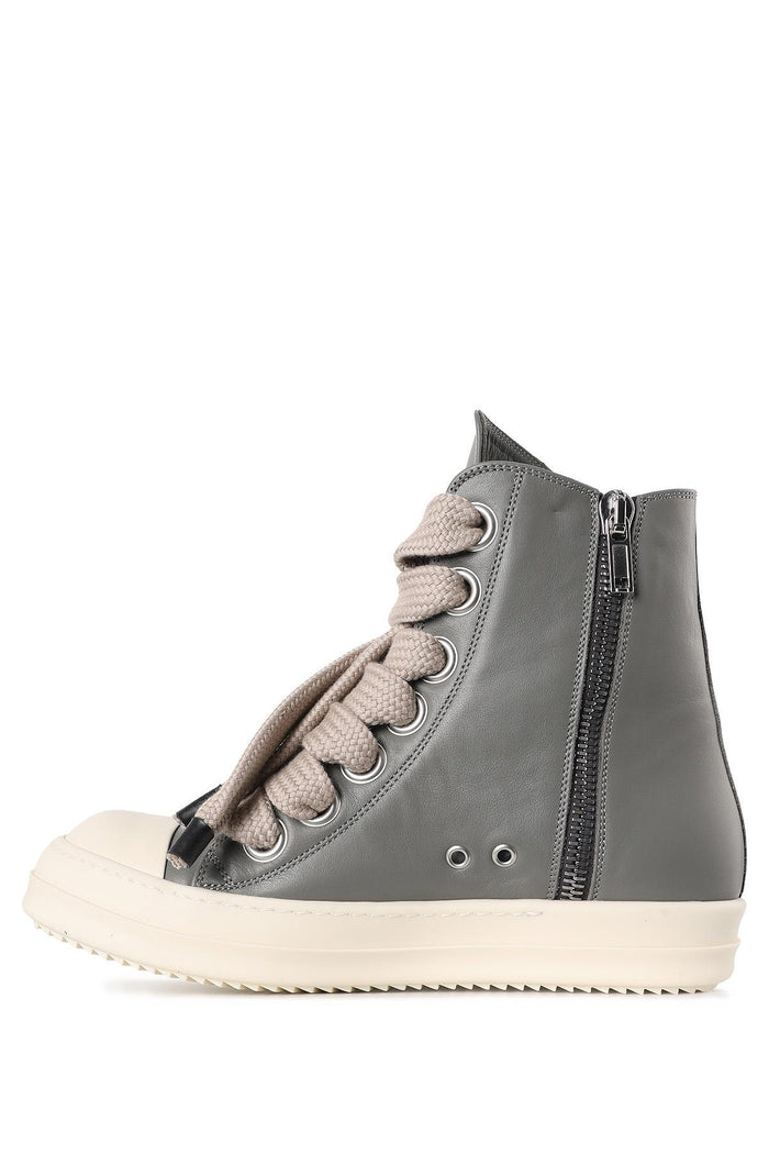Rick Owens Jumbo Laces High-Top Sneakers Leather Brown Men