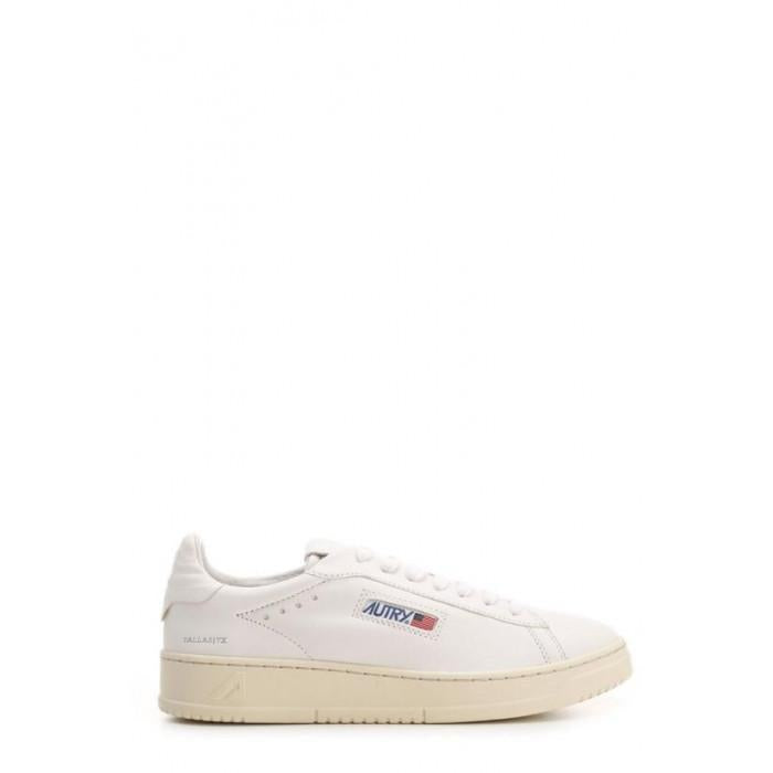 AUTRY Dallas Low Sneakers White Gray Leather Low-Top