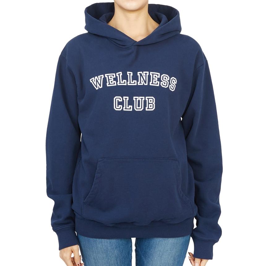 SPORTY&RICH Women’s Fleece-Lined Hoodie Sweatshirt Navy