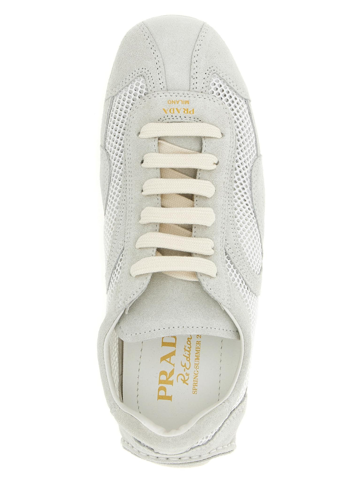 PRADA Black Leather Low Top Sneakers