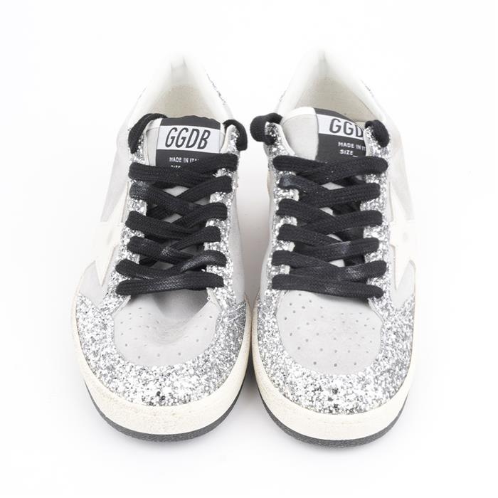 GOLDEN GOOSE Ball Star Low-Top Sneakers White Red Leather