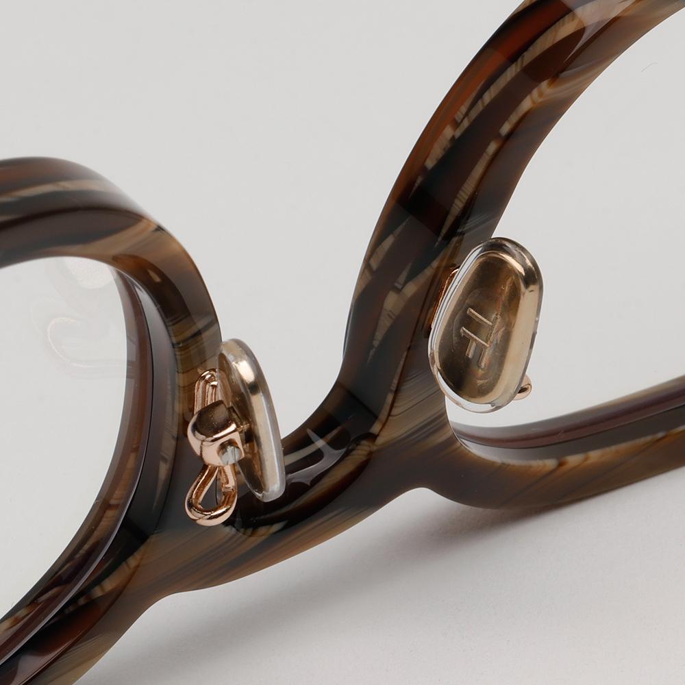 TOM FORD Brown Round Blue Light Blocking Asian Fit Eyeglasses Frame TF6009DB 062