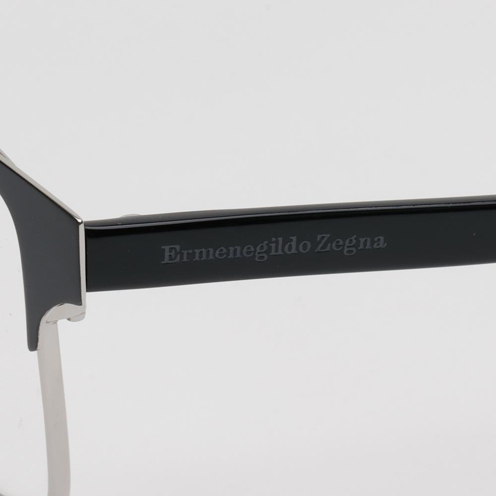 Zegna Asian Fit Square Metal Optical Glasses Unisex EZ5212D 001