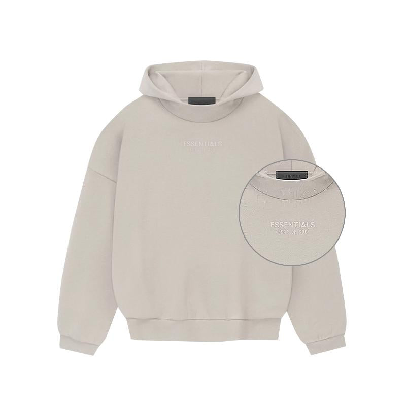 Fear of God Essentials Small Logo Hoodie Silver