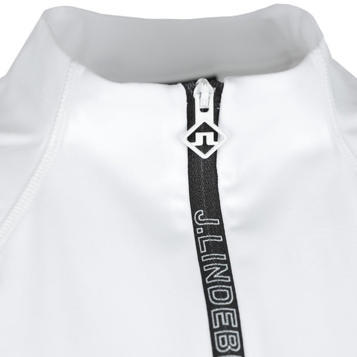 J LINDEBERG AMARA Half-Zip Top White T-Shirt