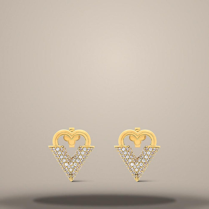 Louis Vuitton Essential Love Earrings Gold-Tone Metal M03529