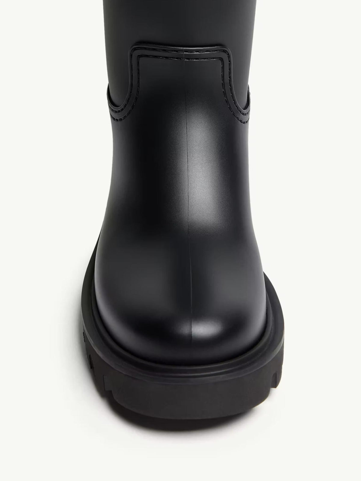 Moncler Black Leather Mid-Calf Ankle Boots