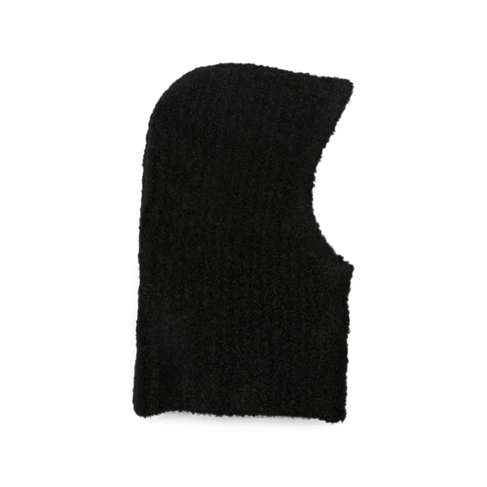 Maison Margiela Black Wool Knit Beanie Hat for Men