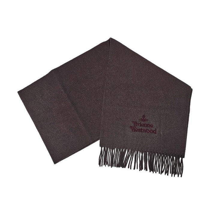 Vivienne Westwood Wool Scarf Brown Unisex