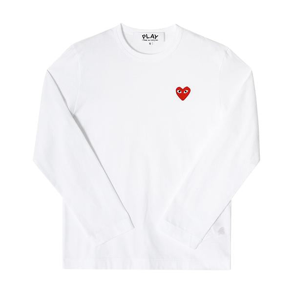 Comme des Garcons PLAY Red Heart Patch Long Sleeve T-Shirt Men P1 T118 2