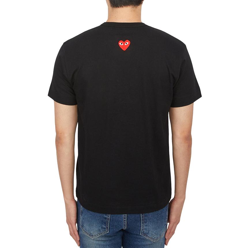 Comme des Garcons Back Red Patch Unisex Short Sleeve T-Shirt AX T340 051 1