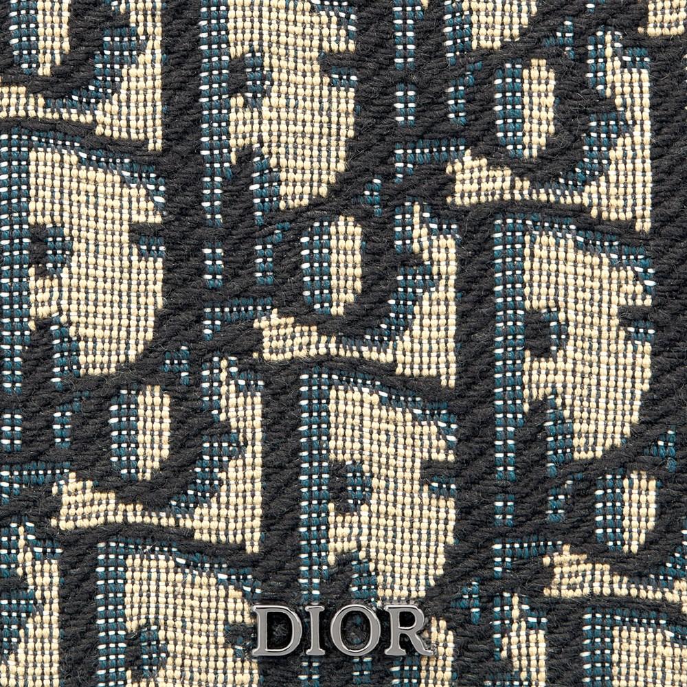 DIOR Beige Black Oblique Jacquard Passport Cover