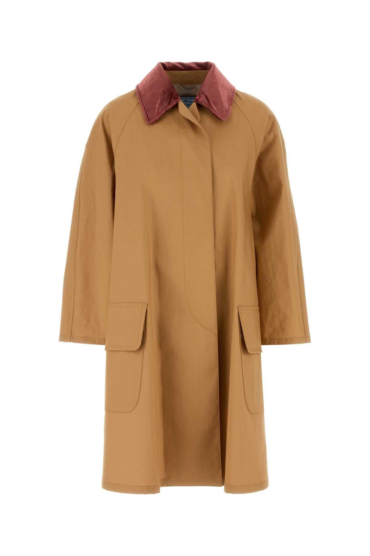 PRADA Black Wool Blend Long Coat
