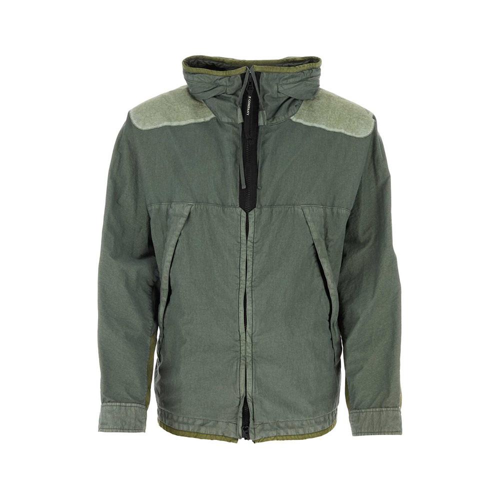 CP Company Mixed Fabric Goggle Jacket Green Men’s