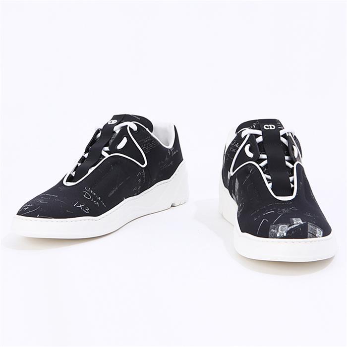 DIOR Men's Low-Top Sneakers White Leather