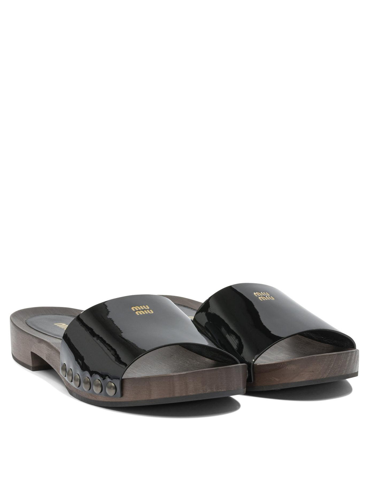 Miu Miu Black Leather Sandals