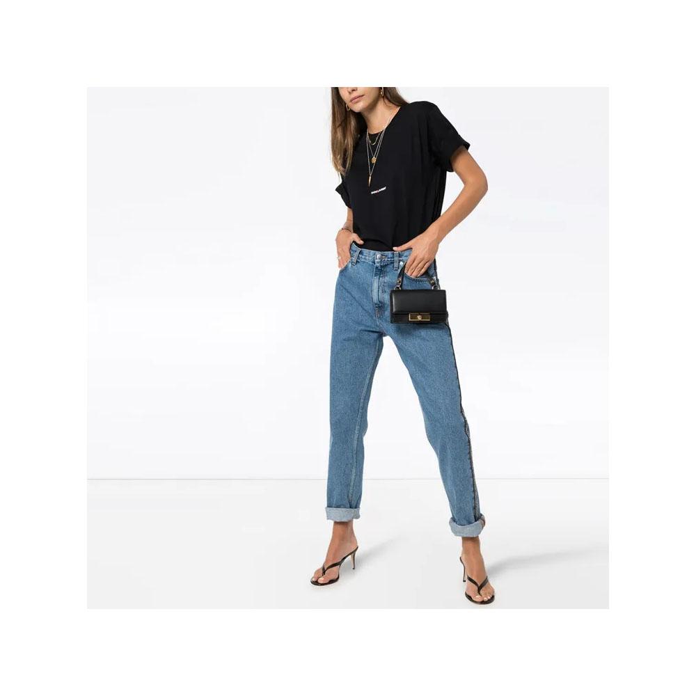 Saint Laurent Logo Black Women’s Short Sleeve T-Shirt