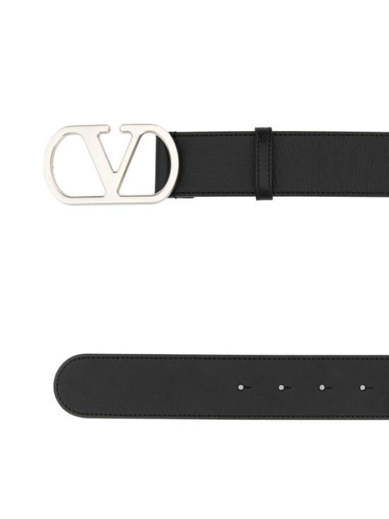VALENTINO Garavani Leather Belt for Men 8Y2T0SQ7 UPC 0NO NERO DOM