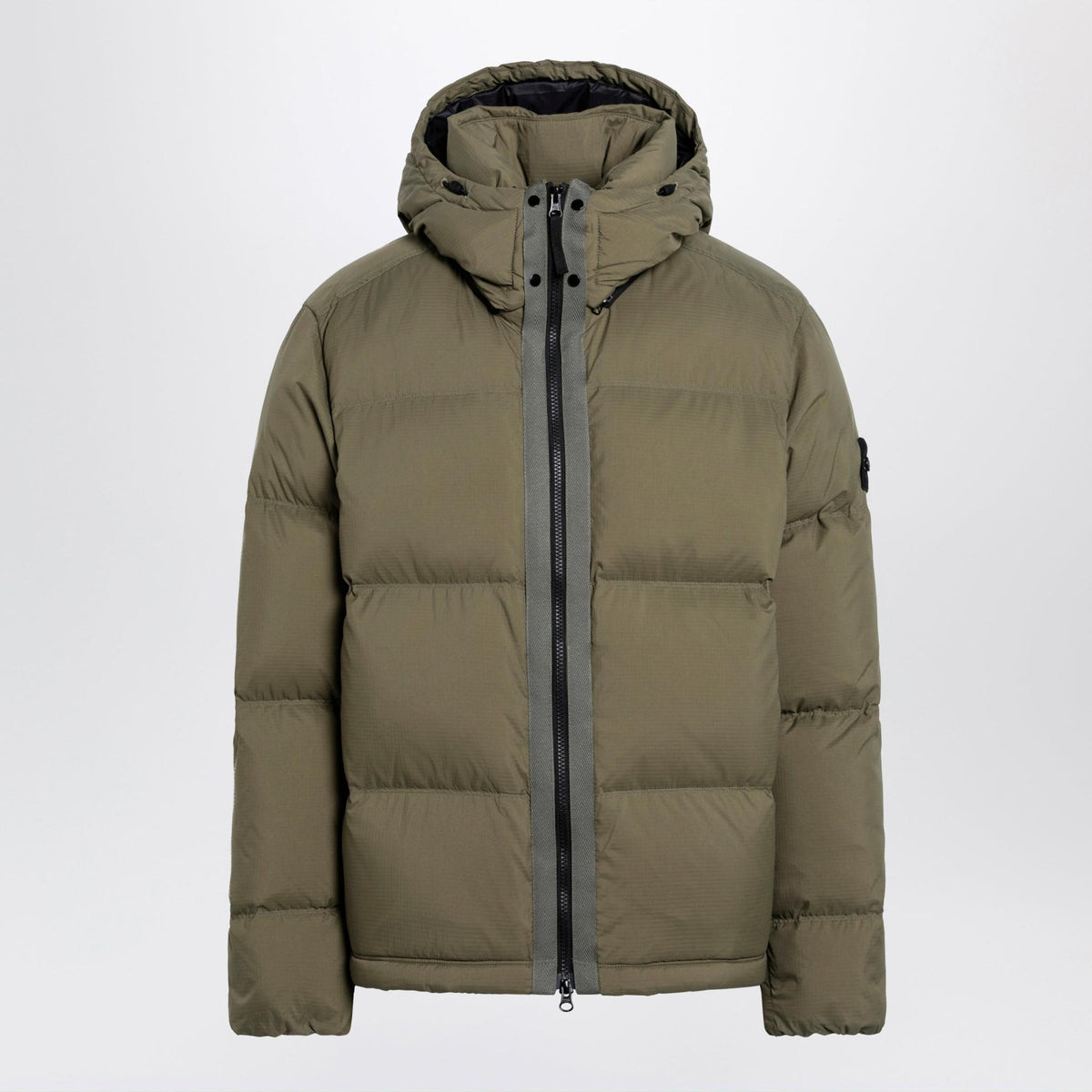 STONE ISLAND Black Nylon Down Puffer Jacket for Men