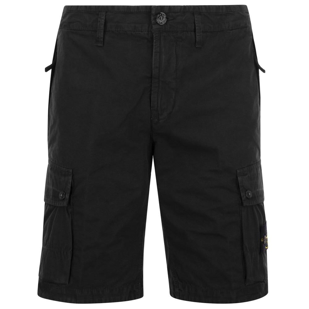 STONE ISLAND Black Badge Bermuda Shorts Men’s Cotton