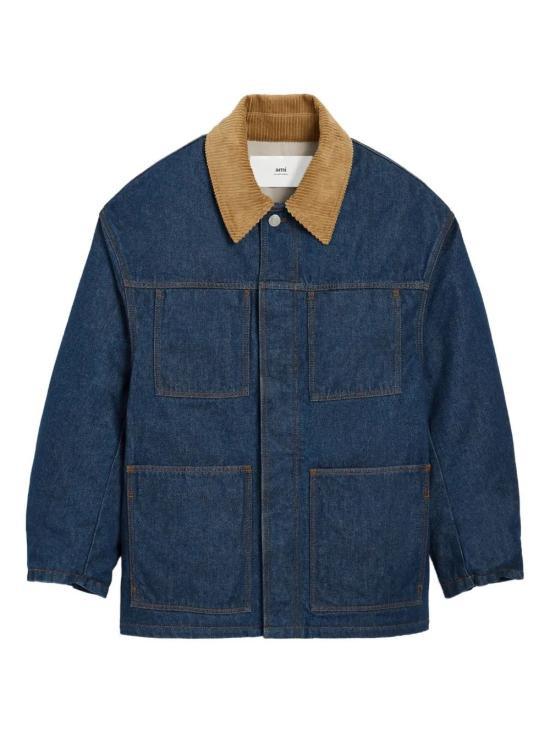 AMI Cotton Padded Worker Jacket UJK834 DE0104 402
