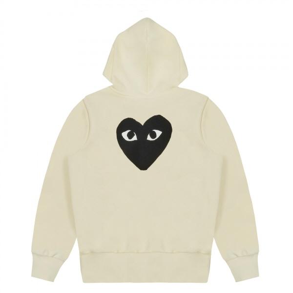 Comme des Garcons Women’s Zip-Up Hoodie Back Heart Play Logo Hoodie