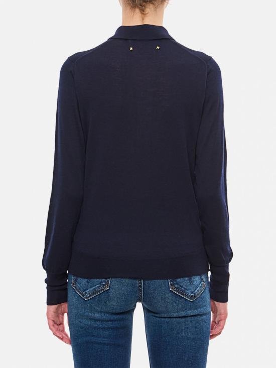 GOLDEN GOOSE Navy Cotton Polo Shirt for Women